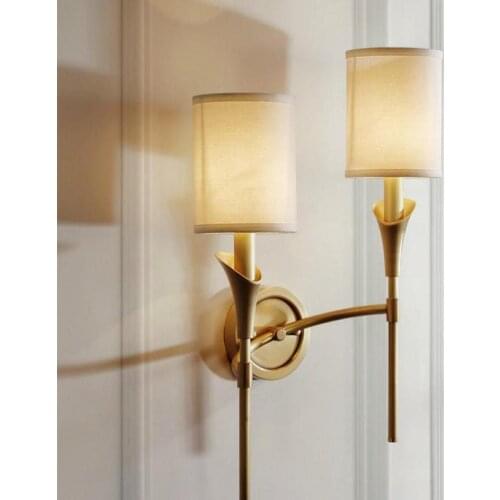 Novelty Martini vintage led wall light sconces for Bedroom church Villa hall wall light Hallway hotel mirror led wall fixtures