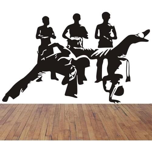 POOMOO Wall Decals , VINYL WALL STICKER MURAL Wall ART Home DECAL CAPOEIRA SPORT MARTIAL ART WALL PAPER 3 Sizes