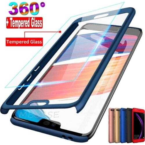 360 Full Cover Shockproof Case for Samsung M21 SM-M215F M30S SM-M307F M115F Tempered Glass Case Galaxy A125FM M01 A01 Core Capa
