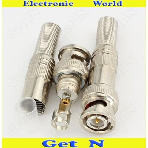 20pcs-200pcs 75-5 Welding-Free Full-Copper BNC/Q9 Video Connector for CCTV System Monitor/Video Camera