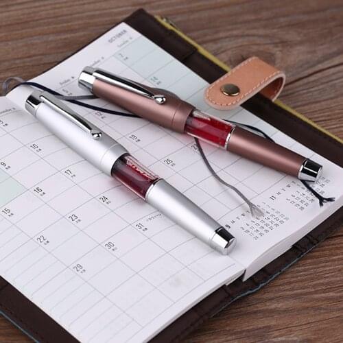 Luxury Elegant Fountain Ink Pen For School Office Supplies Writing Calligraphy Metal Cute Kawaii Pens