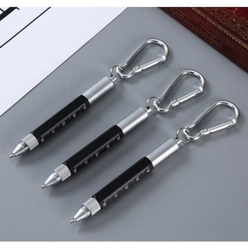 Hexagon key pen short Mini hexagon calibration tool ball point pen multi function mountaineering button small scale pen