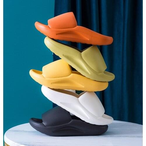 Womens Flip-flops Indoor Thick-soled Mute EVA Material Breathable Waterproof Mens Slippers Household Soft-soled Couple Shoes