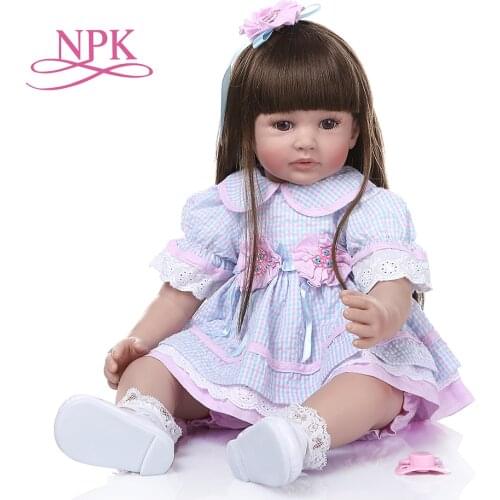 60CM Big Size Silicone Reborn Baby Dolls Toys Cloth Body Boy Reborn Toddler Babies Newborn Dolls For Kids Best Playmate