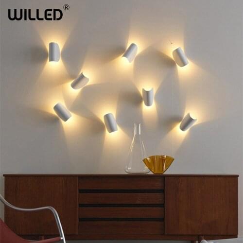 Modern minimalist Wall Lamps Nordic Aisle Bedroom bedside Light Fixture rotating art Wall Lights Home Decoration