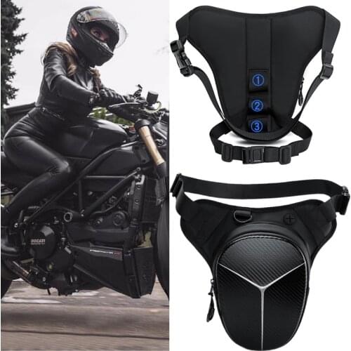 2021 street trend riding leg bag mens motorcycle saddle bag reflective waterproof motorcycle belt bag sports messenger bag