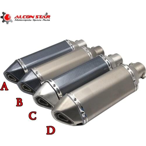 Alconstar-Universal Modified AK Motorcycle Exhaust Muffler with DB Killer Dirt Street Bike Scooter ATV Exhaust Z750 TMAX