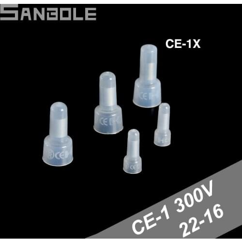 Close Terminal Hat Nylon End Wire Connector Crimp terminals Closed Line Splice CE-1X (1000PCS)