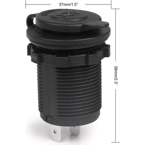 12V Car Cigarette Lighter Socket Plug Waterproof Car Boat Motorcycle Cigarette Lighter Socket Power Plug Outlet