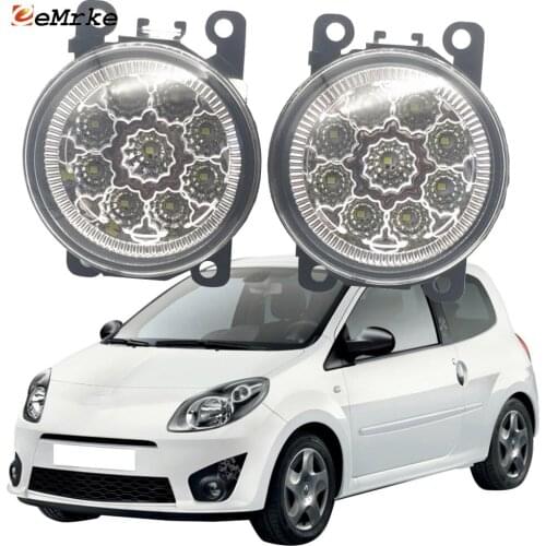 2PCS Car Styling 9-Pieces LED Fog Light Lamp for Renault Twingo 2 CN0_ RS Hatchback 2008 2009 2010 2011 2012 Fog Lights 12V DRL