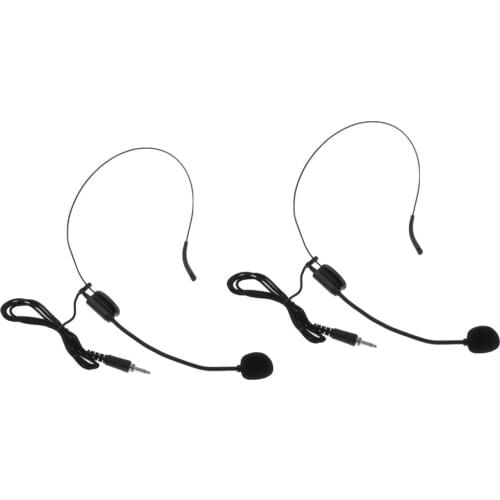 2 X Ultra-light Electret Headband Microphone Headset Ear Hook Microphone