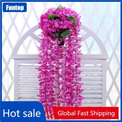 2021 Violet Artificial Flower Party Decoration Simulation Valentines Day Wedding Wall Hanging Basket Flower Orchid fake Flower