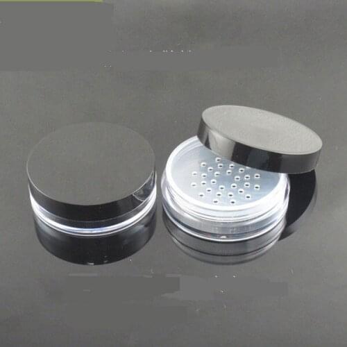 300pcs 10gram Empty Plastic Jar With Black Lid 10ml Cosmetic Sample Jars Containers Pots Box For Eye Shadow Nail Art Powder Kits