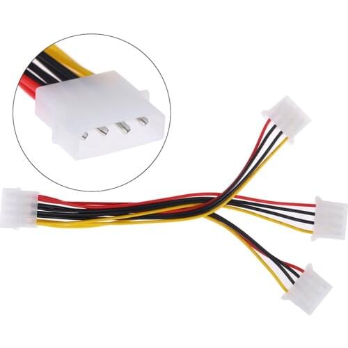 4 Pin IDE 1-to-3 Molex IDE Female Power Supply Splitter Exentsion Adapter Cable