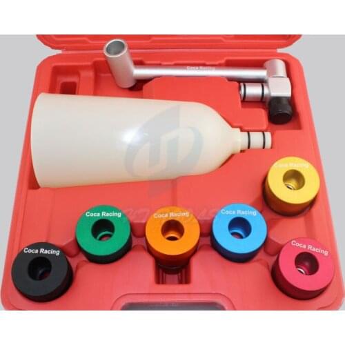 8PCS Universal Oil Filling System Set with 2 Liter Oil Funnel Aluminum Material
