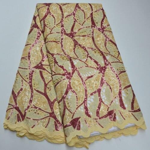 African High Quality Organza Lace For Party 2020 High Quality Swiss Nigerian Organza Sequined Lace Fabric With Stones TG5-52