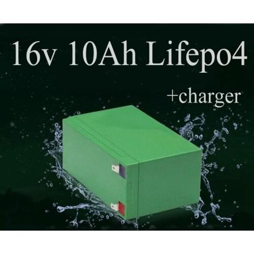 16V 10Ah Lifepo4 battery for replacement lead acid battery golf cart UPS Solar system back-up storage battery pack+Charger