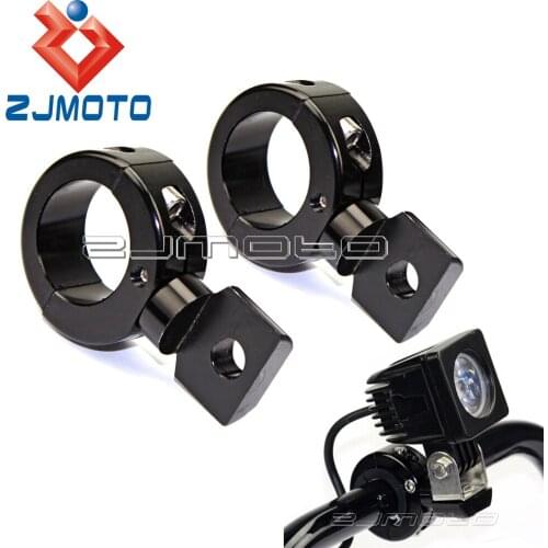 ZJMOTO 1 1/5" Tube Forks Handlebar CNC Aluminum Headlight Mounting Bracket Custom Motorcycle Head Light Holder Lamp Bracket