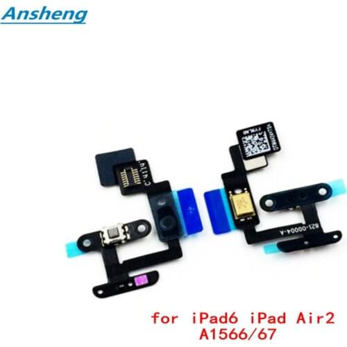 Ansheng 5pcs/10pcs Power Flex with mmicrophone For iPhone iPad Air2 /ipad 6 A1566/67