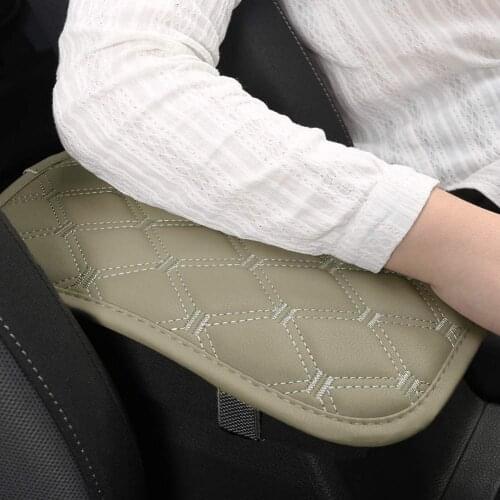 Kcimo PU Leather Car Armrest Cover Protector Auto Center Console Pad Universal Fit Most Vehicle Models