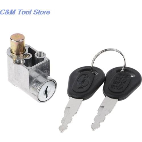 Ignition Lock Battery Safety Pack Box Lock + 2 key For Motorcycle Electric Bike Scooter E-bike