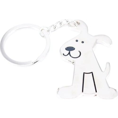 1pc diy creative novelty women and men animal cute dog fashion metal key ring keychain fancy key finder promotion gift