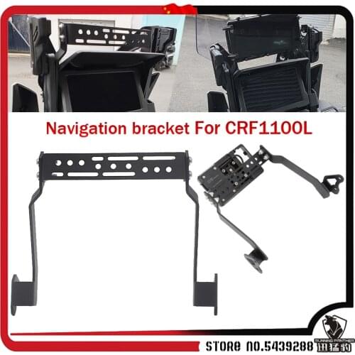 Black For Honda CRF1100L CRF 1100 L Africa Twin Adventure sports Motorcycle Front Navigation bracket GPS mobile phone charging