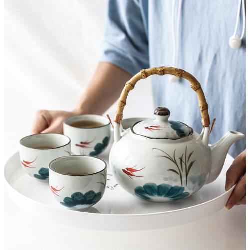 Ceramic Tea Set Japanese Style Tea Pot Gift Box Set Teapot Tea Cups Gift Tea Pot with Cup Kung Fu TeaSet Creative