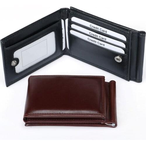 New Trifold Leather Card Holder Vintage Men Wallets Thin Credit Card Wallet Coin Pocket Purse PU Leather Wallet For Men Women