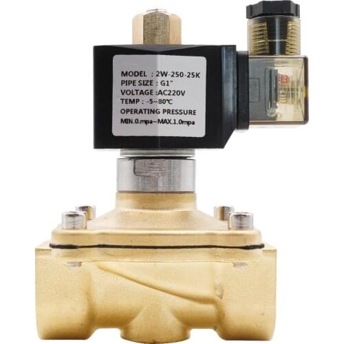 Brass Normally Open Solenoid Valve,G3/8" to G2",NBR EPDM VITON Seal,AC220V DC12V 24V,IP65 High Temperature Resistant Water Valve