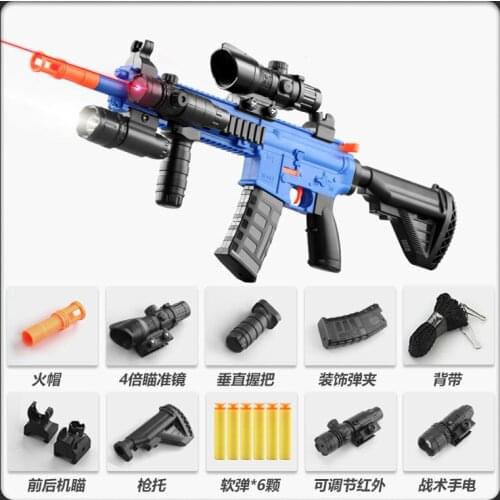 M416 Soft Bullet Manual Toy Gun Rifle Plastic Military Weapon Model Shooting Airsoft Gun For Kids Boys Outdoor Game Gift