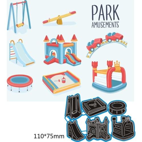 110*75mm PARK AMUSEMENTS New Metal Cutting Dies for decor card DIY Scrapbooking stencil Paper Album template Dies