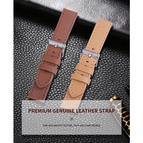 NAVIFORCE Watch Band Genuine Leather Strap 23mm Waterproof Watchbands With Buckle Replacement Belt Watch Accessories Brown