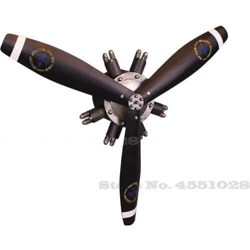 Retro Airplane Propeller Wall Hanging Decoration Metal Crafts Cafe Restaurant Bar Home Decor Wall Hang Kids Decor Gift Nordic