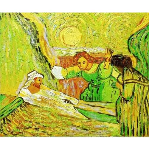 Handpainted Figure Art Oil Painting Reproductions The Raising of Lazarus by Vincent Van Gogh Painting on Canvas Unframed