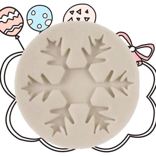 Snowflake Shape Cookies Biscuit Mould Silicone Mold Cupcake Cake Cutter Decoration DIY Tool Pastry Baking Molds Sugarcraft