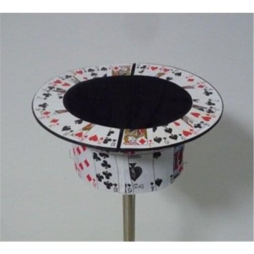 Collapsible Card Top Hat Stand - Side Table Magic Tricks Stage Close Up Illusions Gimmick Props Comedy Magicians Top Hat Table