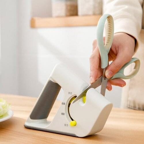 4 in 1 Knife Sharpener Adjustable Grind Scissor Professional Tungsten Diamond Ceramic Sharpening for Serrated Knife Kitchen Tool