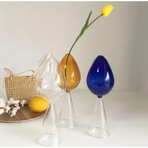 Flower Vase Nordic Vase Glass Tabletop Hydroponic Home Decorative Vases Hydroponic Terrarium Wedding Arrangement