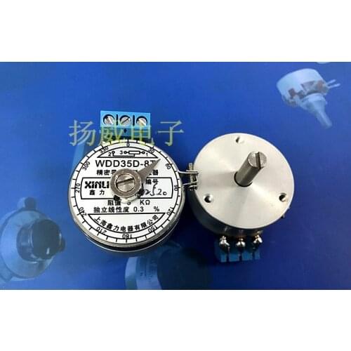 WDD35D-8T precision conductive plastic potentiometer with pointer with scale potentiometer