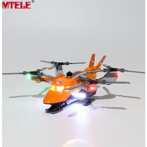 MTELE Brand LED Light Up Kit For 60193 CITY Series Arctic Air Transport Compatible With 02109/28023/10994