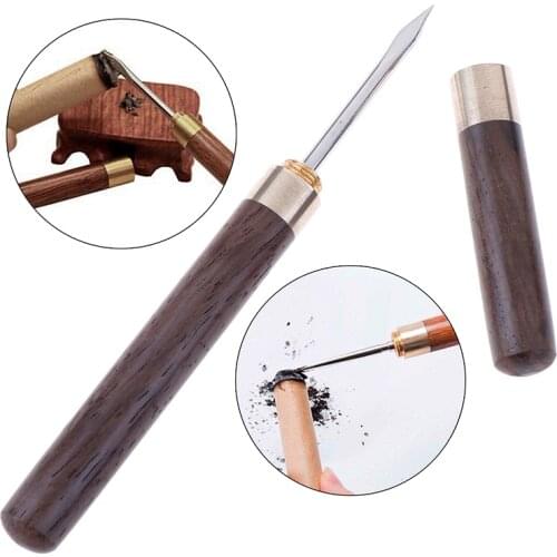 1PCS Wooden Handle Moxa Roll Awl Therapy Accupuncture Sticks Portable Multifunction Burner Box Mugwort For Extender Tool