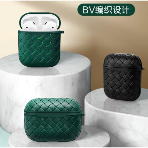 Multiple colors Woven Soft TPU Silicone Cover For Apple AirPods 1 2 Case Portable Keychain Wireless Bluetooth Earphone Box