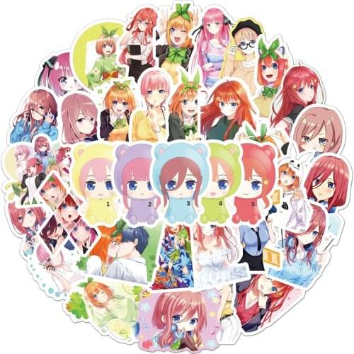 10/30/50PCS Japan Anime The Quintessential Quintuplets Stickers Graffiti Decals DIY Travel Luggage Guitar Laptop Kid Sticker Toy