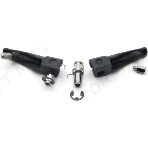 Aftermarket Free Shipping Motorcycle Parts Motorcycle Front Foot Pegs Footrest Fit For Kawasaki ZX6R ZX9R ZX10R ZX-6r BLACK