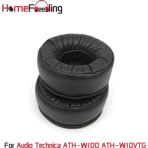 Homefeeling Ear Pads Cushions for Audio Technica ATH-W100 ATH-W10VTG Headphones Velour Sheepskin Leather Earpads Replacement