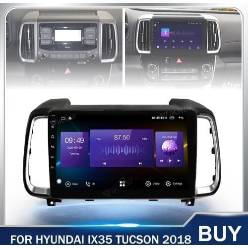 2 Din 10 Inch Android Touch Screen Car Radio GPS Navigation For Hyundai ix35 Tucson 2018 Car dvd Multimedia Player Stereo 128G
