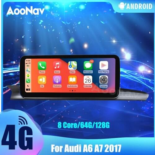 12.3 Inch 128G Car Radio For Audi A6 A7 2017 Touch Sceen Android 10.0 GPS Navigation Autoradio Multimedia Player