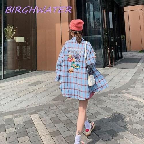 BIRGHWATER Women's Plaid Shirts