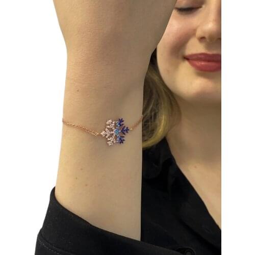 Murano Colorful Snowflake Top Quality 925 Silver Bracelet